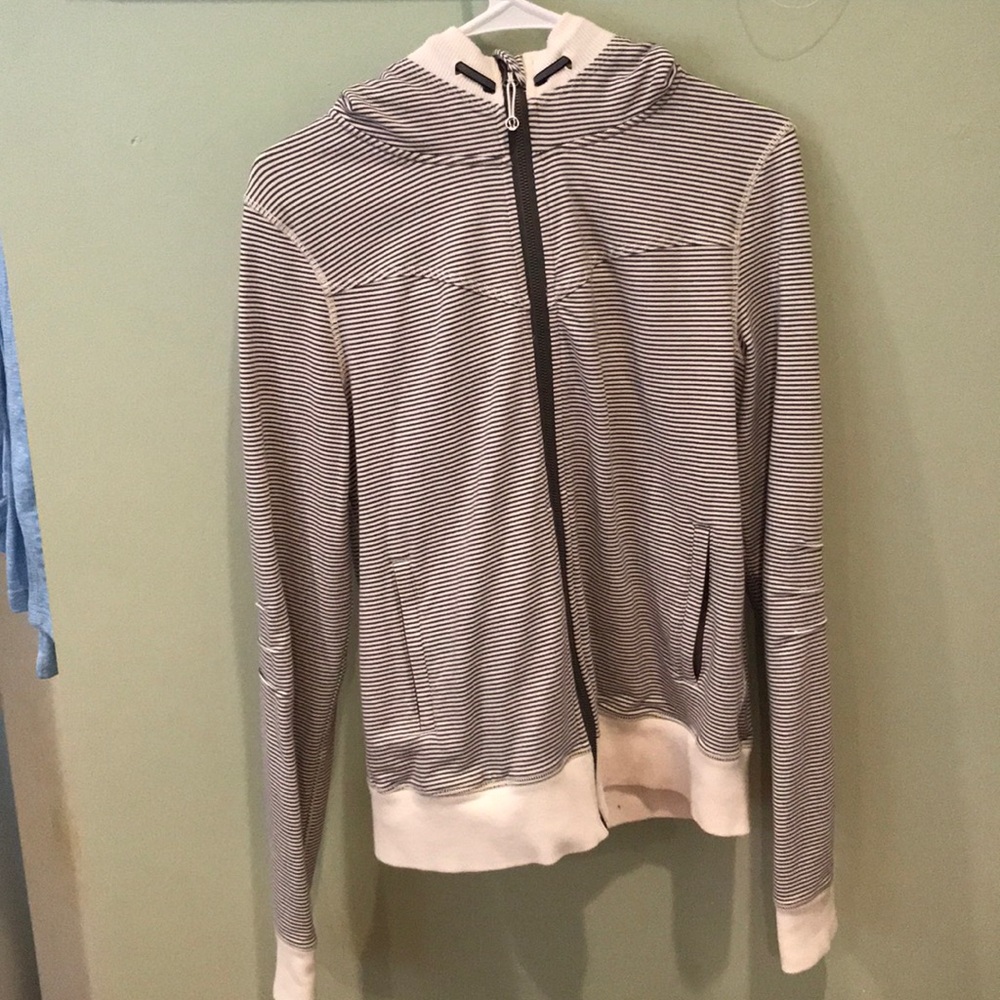 Stripped zip up